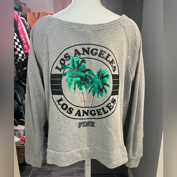 PINK Los Angeles Palm Tree Crew Neck Sweater - Picture 5 of 7